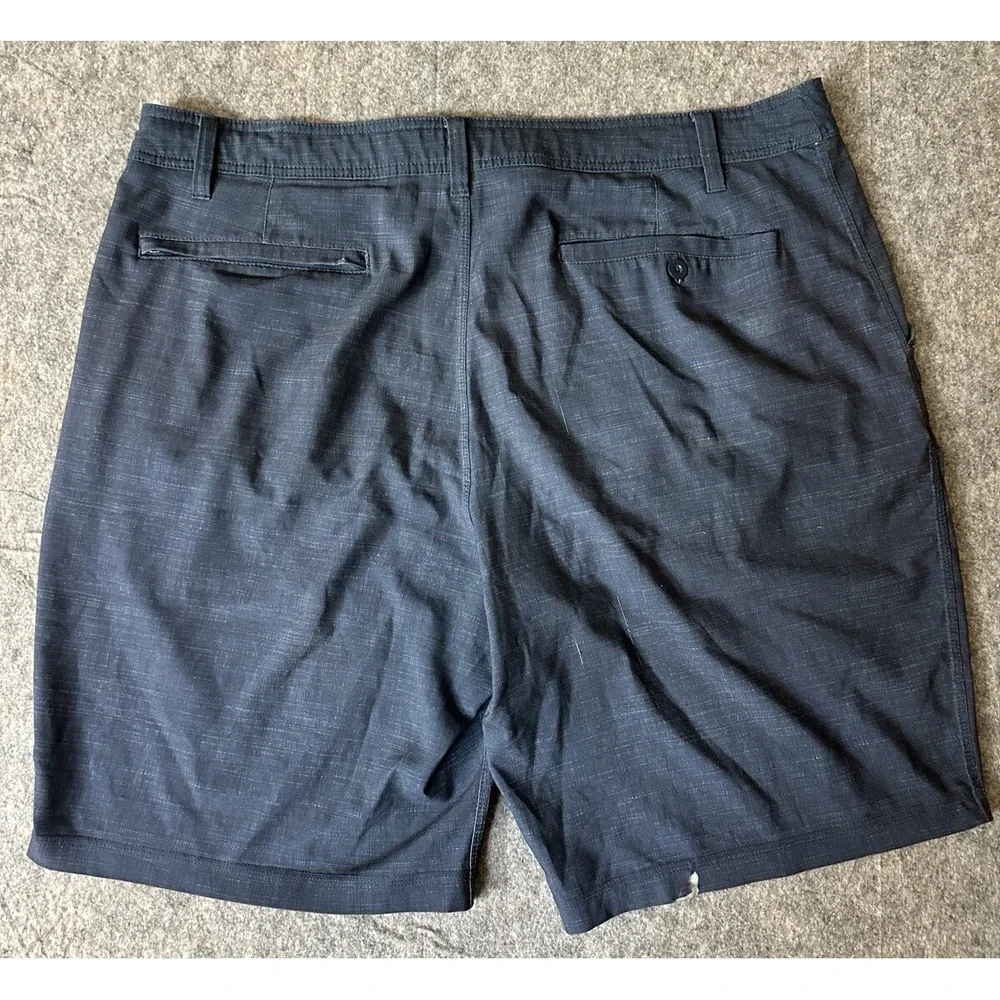 HANG TEN Shorts Mens 40 Blue Button Zip Drawstring Pockets Hybrid Casual Travel
